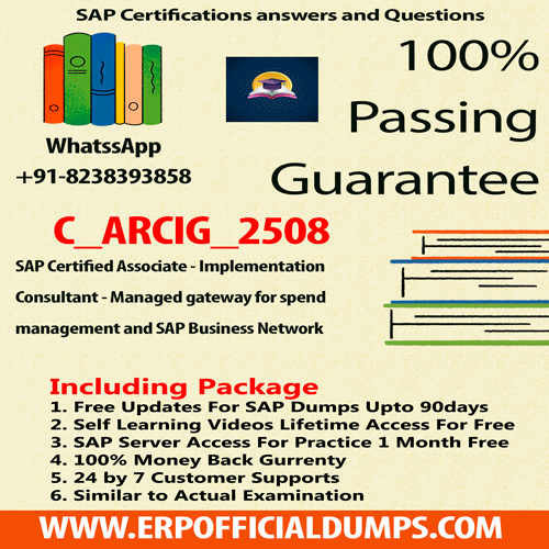 SAP Managed gateway for spend management Certification C_ARCIG_2508