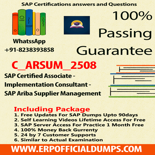 SAP Ariba Supplier Management Certification C_ARSUM_2508