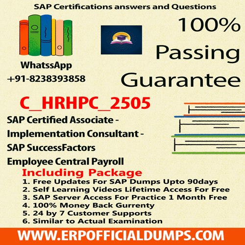 SAP SuccessFactors Employee Central Payroll Certification C_HRHPC_2505